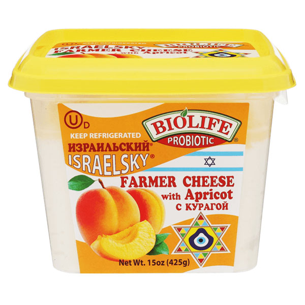 Farmer Cheese Israelskiy with Apricot – 1 lb (454gr)